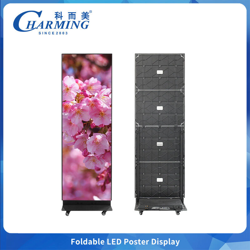 Display LED P2.5 Pieghevole 7680hz Pubblicità Commerciale Interna per Mense, Concerti, ecc. Gob Ruote a 360° per Mobilità Senza Sforzo
