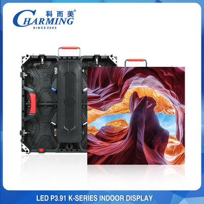 Pratico display a LED fisso per interni a noleggio P3.91 con manico in gomma