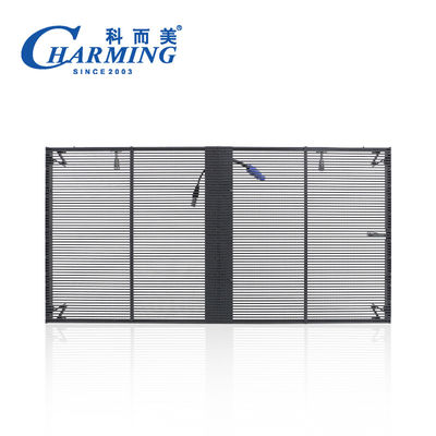 Schermo a colori trasparente all'aperto della parete 256x64 di P3.91 LED video IP65