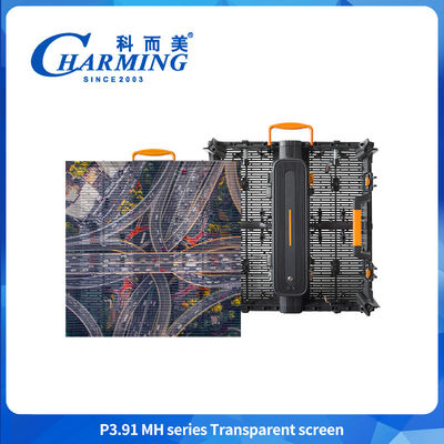 Super sottile schermo trasparente impermeabile P3.91MH Serie trasparente schermo LED a prova di vento schermo di vetro LED