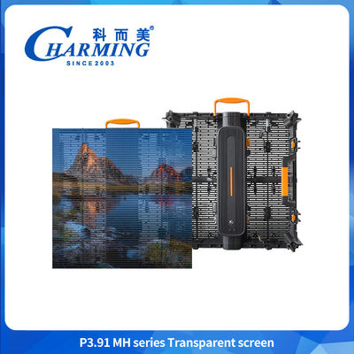 Armadietto di esposizione all'aperto trasparente del LED P3.91 della parete 1000X500mm di colore pieno LED video