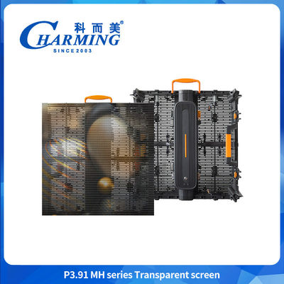 3840Hz Video trasparente schermo di vetro 500*500mm Pubblicità Led Billboard P3.91 Video Parete Esterno