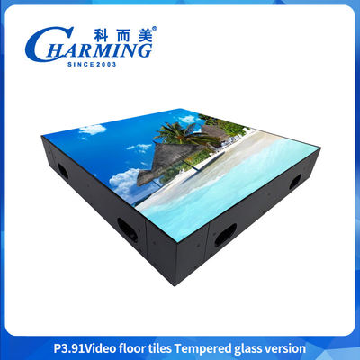 Alto luminosità vetro + copertura gob + telaio in ferro led video pannello Pantalla Interattivo 3.91MM Outdoor Indoor Video Stage Screen Led Rgb Colorato Pavimento da ballo