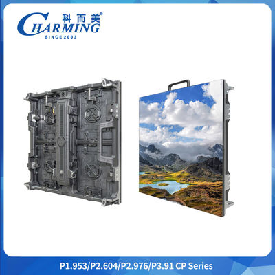 P2.9mm Full Color Led Panel Indoor Curved Backdrop Aluminum Cabinet Led Screen Display per la pubblicità