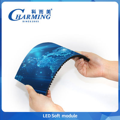 Incantevole P1.86/P2/P2.5/P3/P3.076/P4 Alto tasso di aggiornamento Display interno a LED Moduli magnetici morbidi Supporto schermi a spirale & onda & nastro
